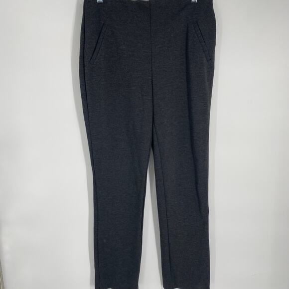 Chico’s Pants Women’s Medium Fabulously Slimming Gray Pull On Classic Mature - Picture 1 of 9